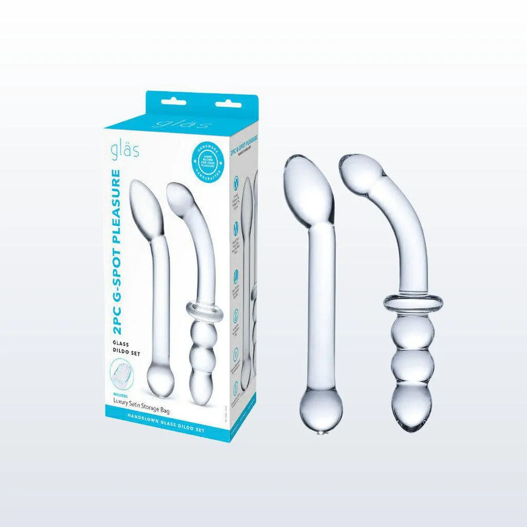 Gläs G-Spot Pleasure Glass Dildo and Butt Plug Set