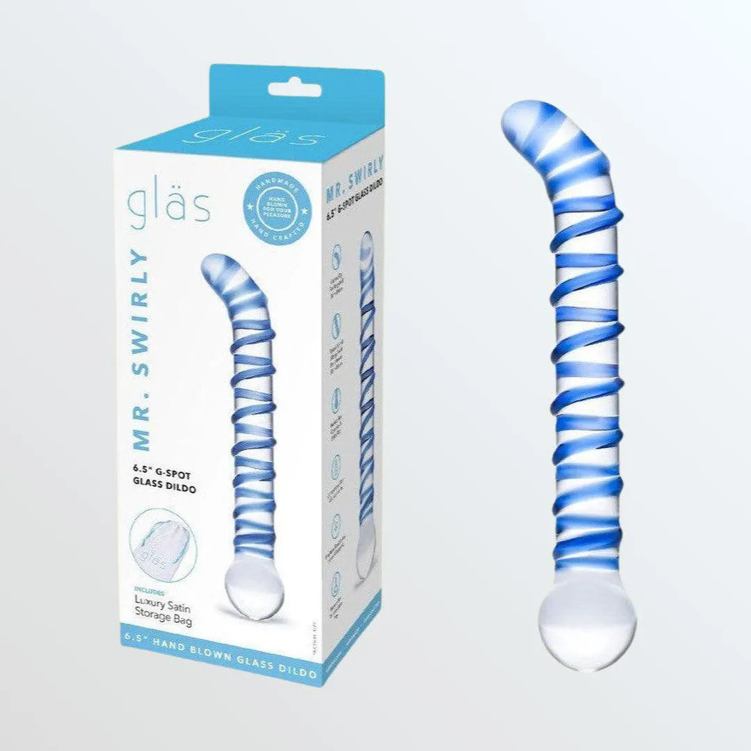 Gläs Mr. Swirly 6.5' G-Spot Dildo