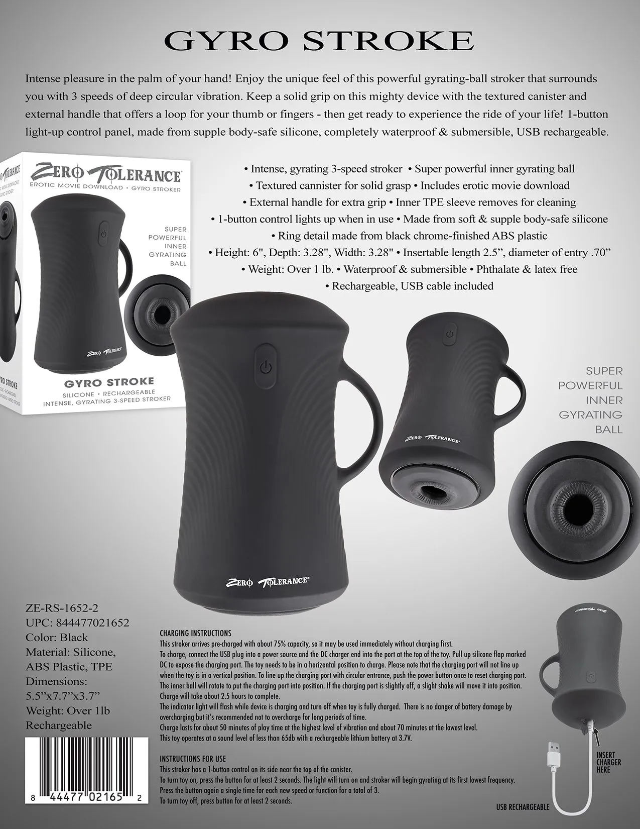 Gyro Stroke - Gyrating 3-Speed Stroker