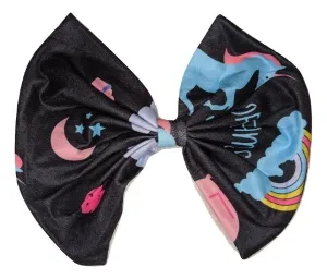 Happy Unicorn Fabric Hair Bow *