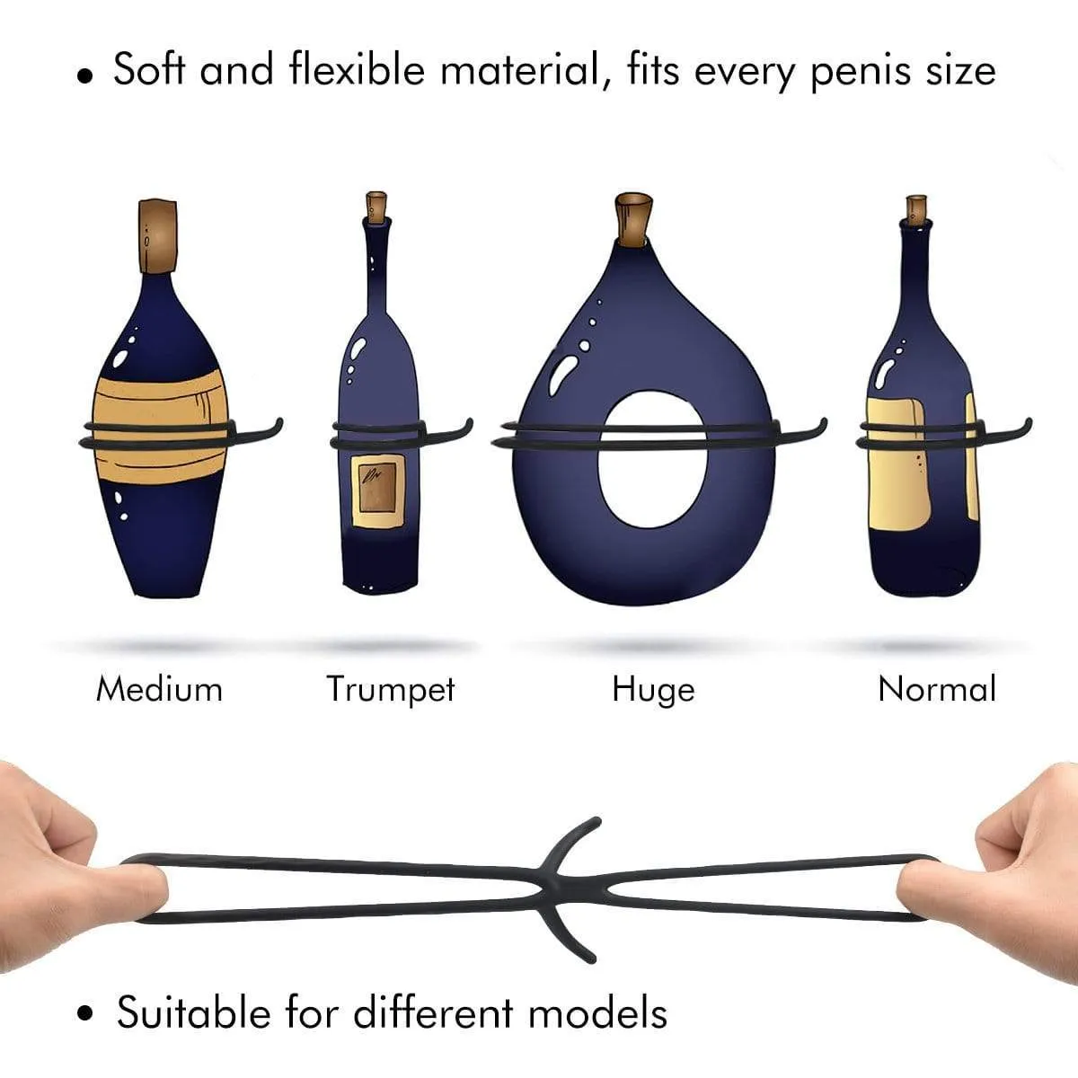 Jazzy | Dual Penis Silicone Multiple Combinations Testicle Ring