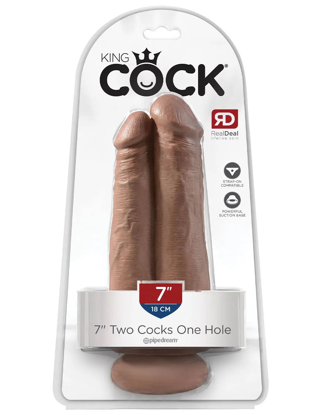 King Cock 7 Inch Two Cocks One Hole Dildo