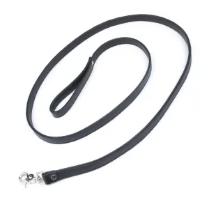 Leather Leash. Black. 6'