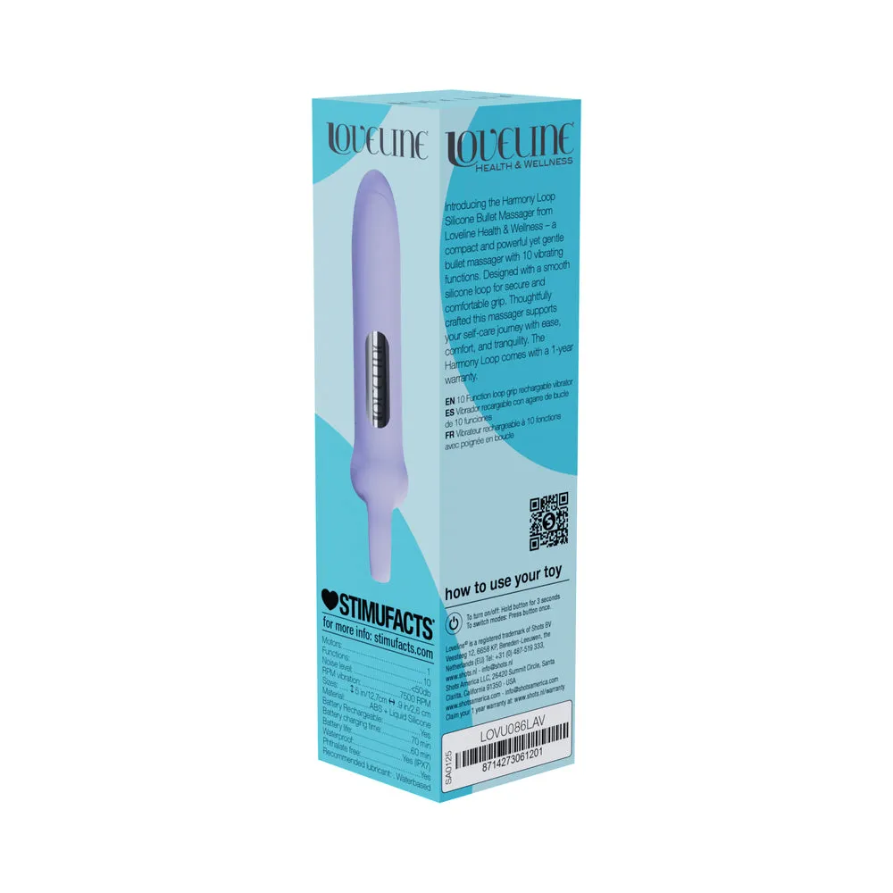 LoveLine Harmony Loop Grip Vibe Liquid Silicone Lavender