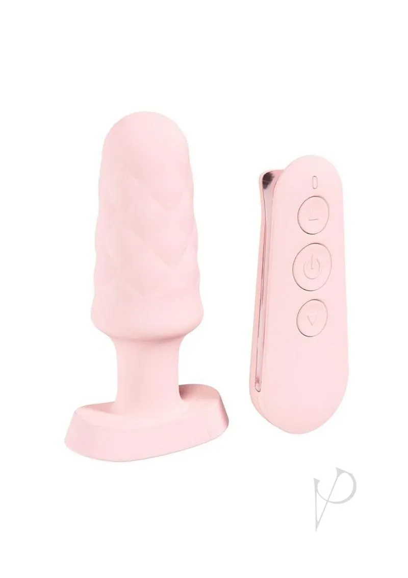 Loveline Velvet Plug Remote Pink