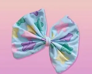 Lucky Stars Fabric Hair Bow *