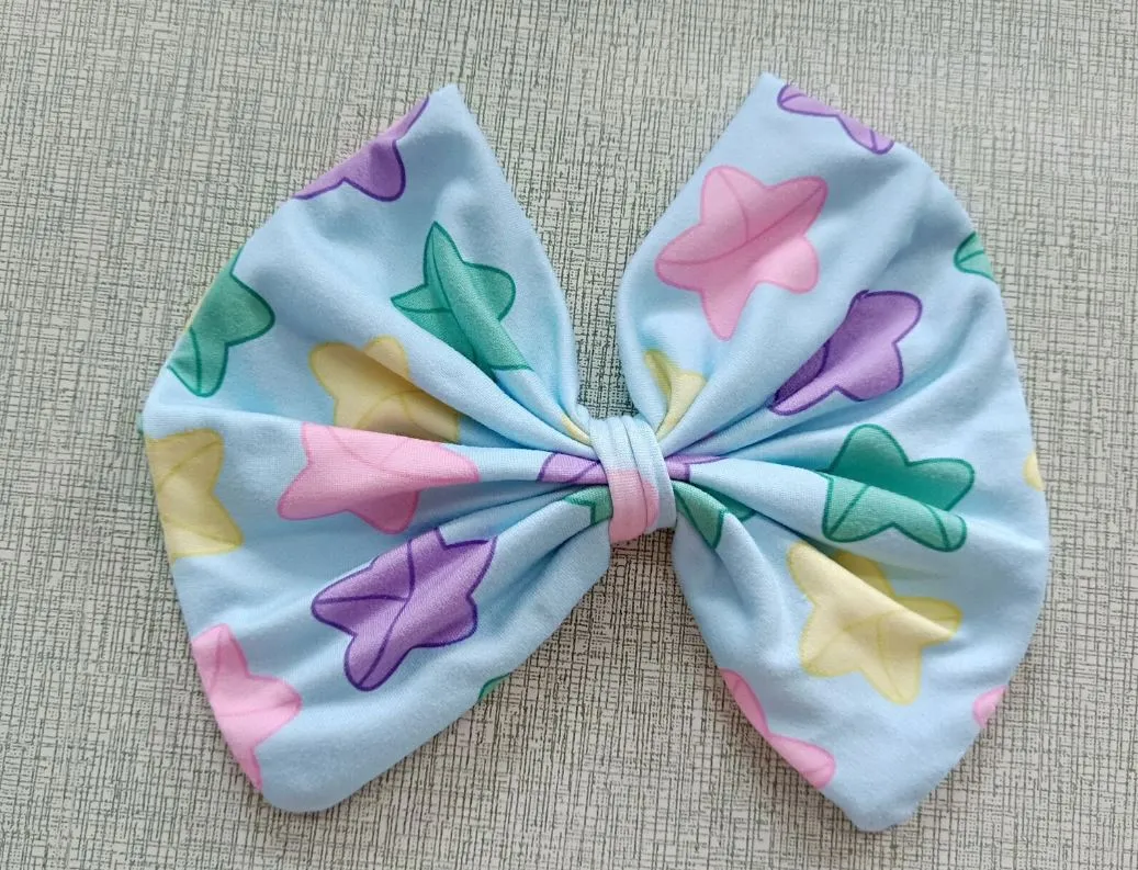 Lucky Stars Fabric Hair Bow *