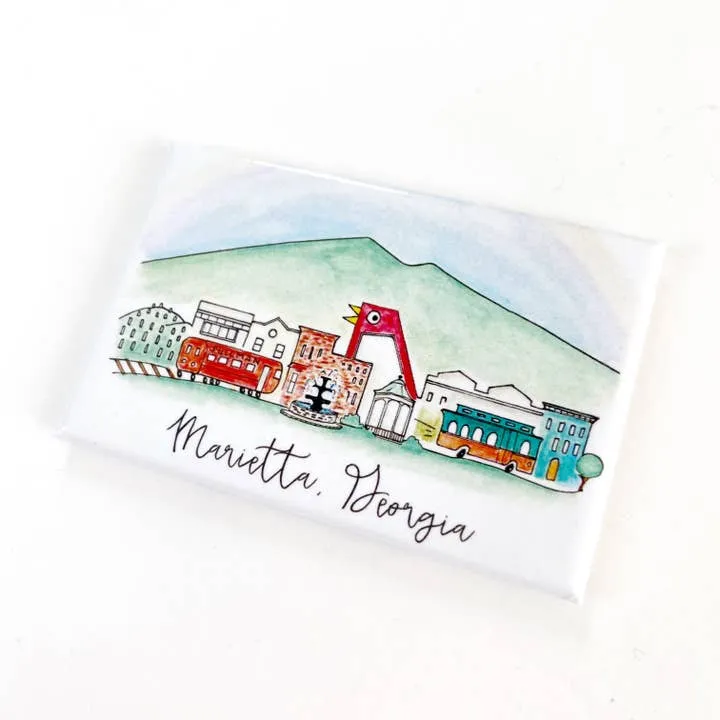 Marietta. Georgia Magnet - Watercolor