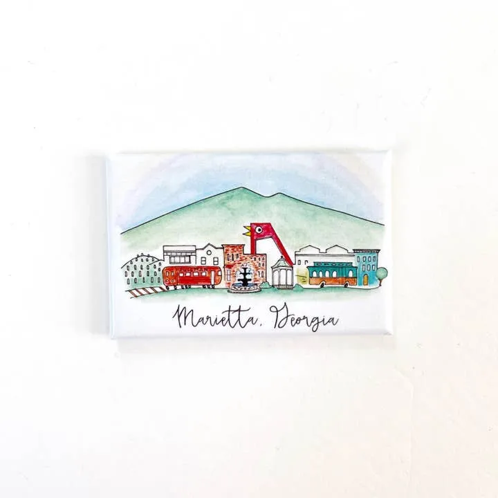 Marietta. Georgia Magnet - Watercolor