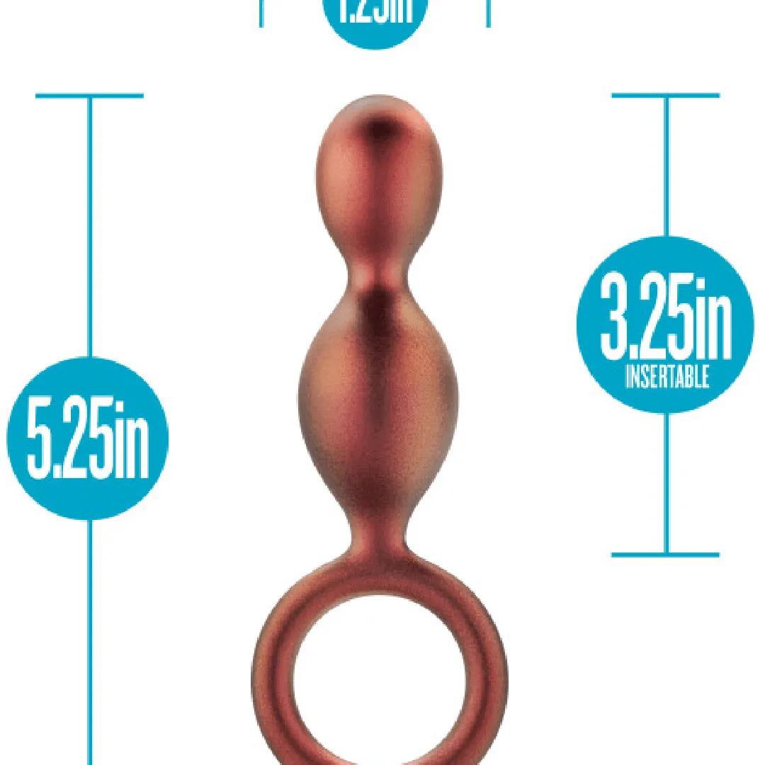 Matrix Soft Silicone Duo Anal Beads with Finger Loop