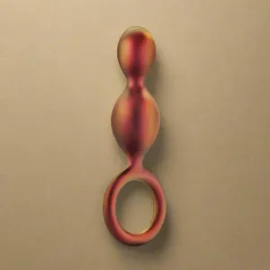 Matrix Soft Silicone Duo Anal Beads with Finger Loop