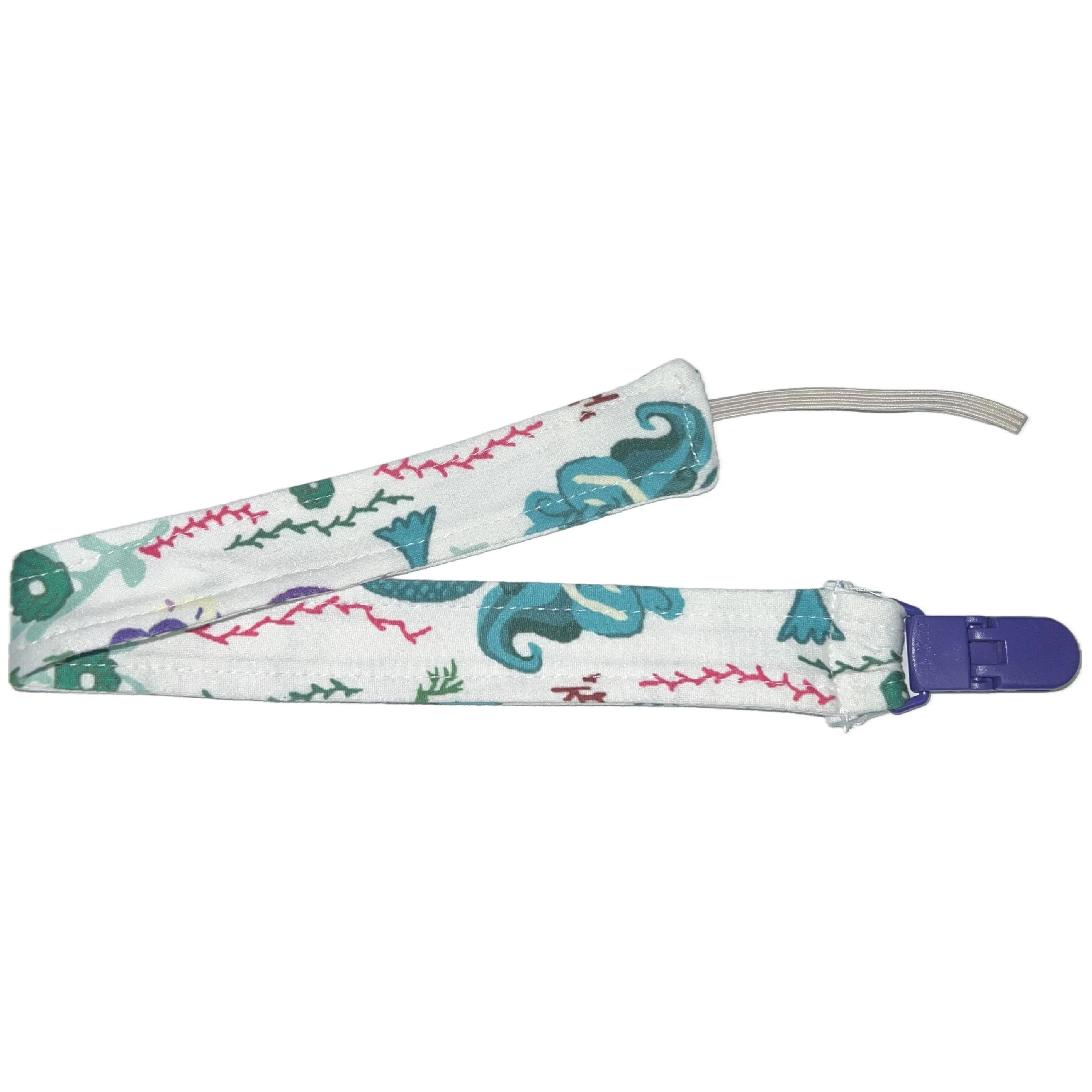 Mermaid Fabric Pacifier Clips