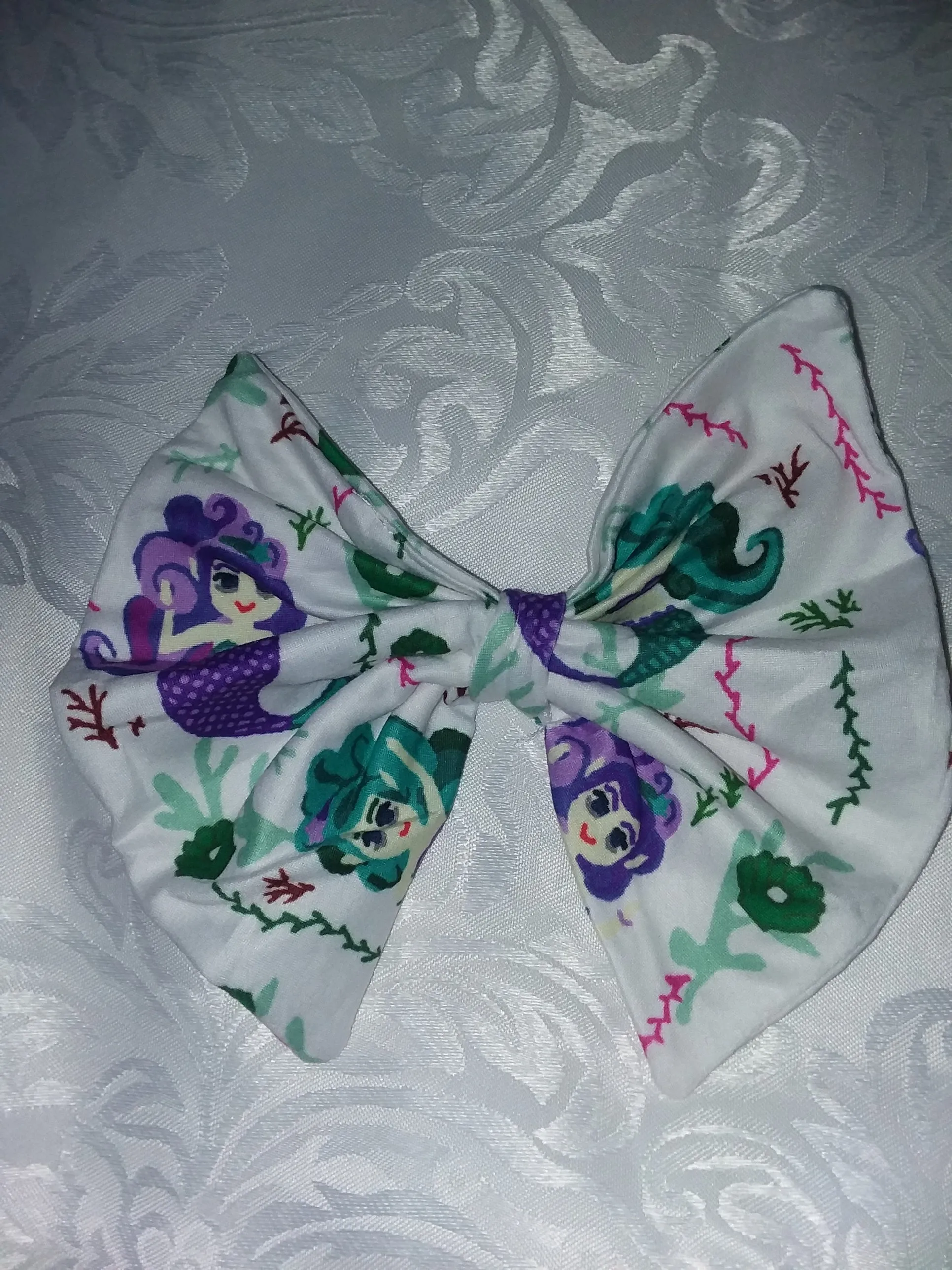 Mermaids Fabric Hair Bow ^