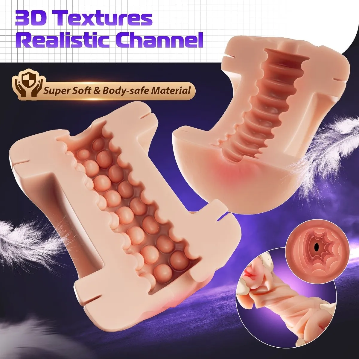 New 2 in 1 Vibrating Open-Ended Male Masturbation and Penis Trainer