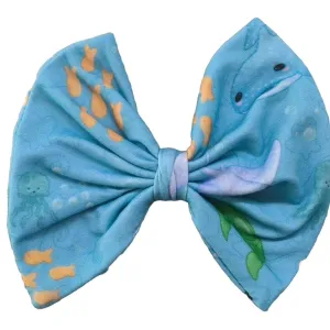 Ocean Wonders Fabric Hair Bow ^