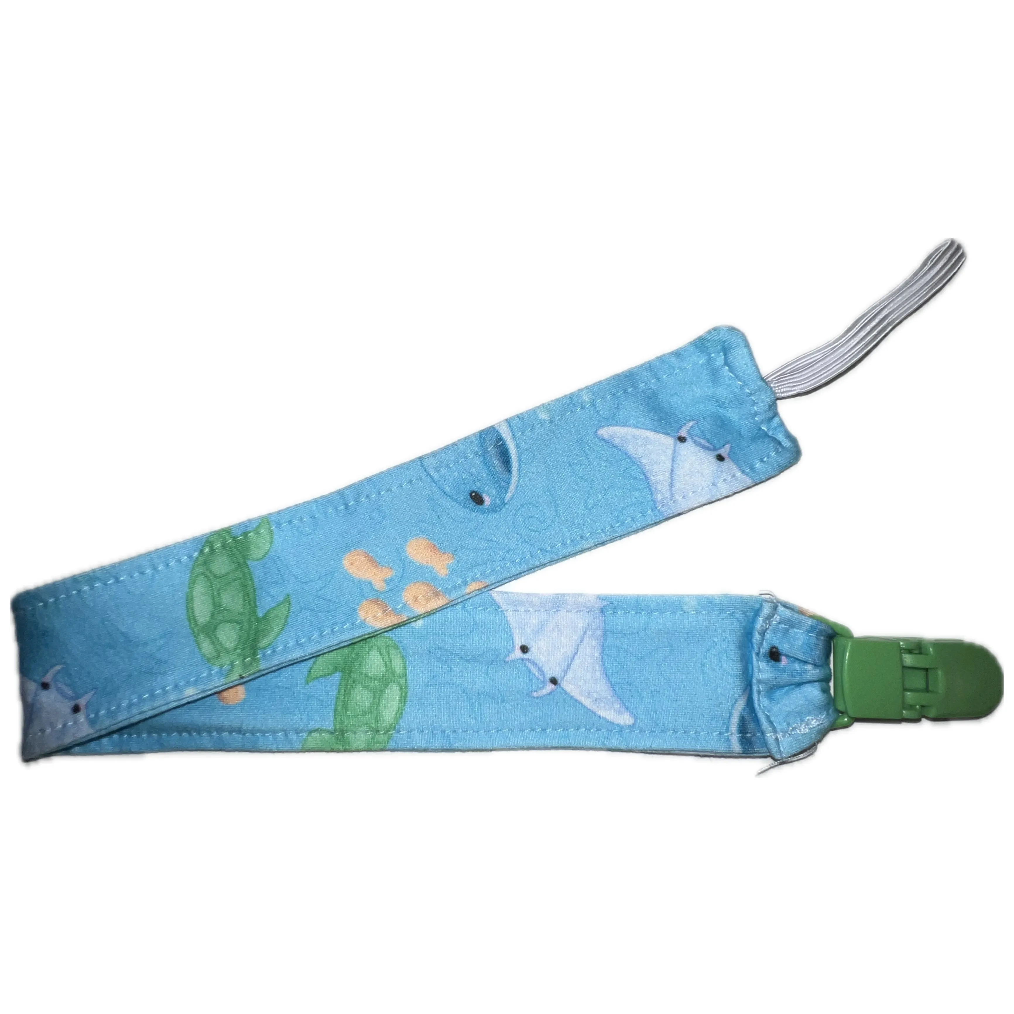Ocean Wonders Fabric Pacifier Clips