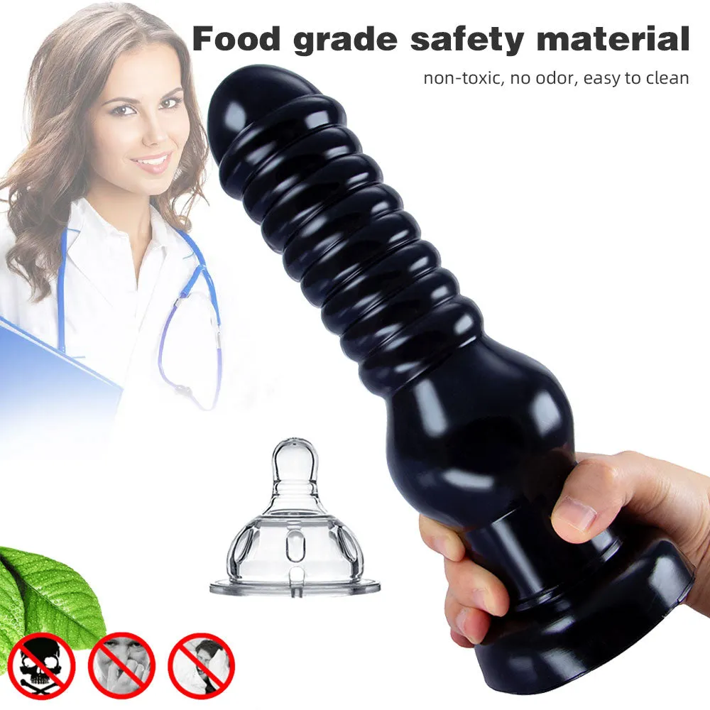 Oversize Big Anal Dildo Butt Plug - Soft Silicone Suction Cup Dildos for Men Women