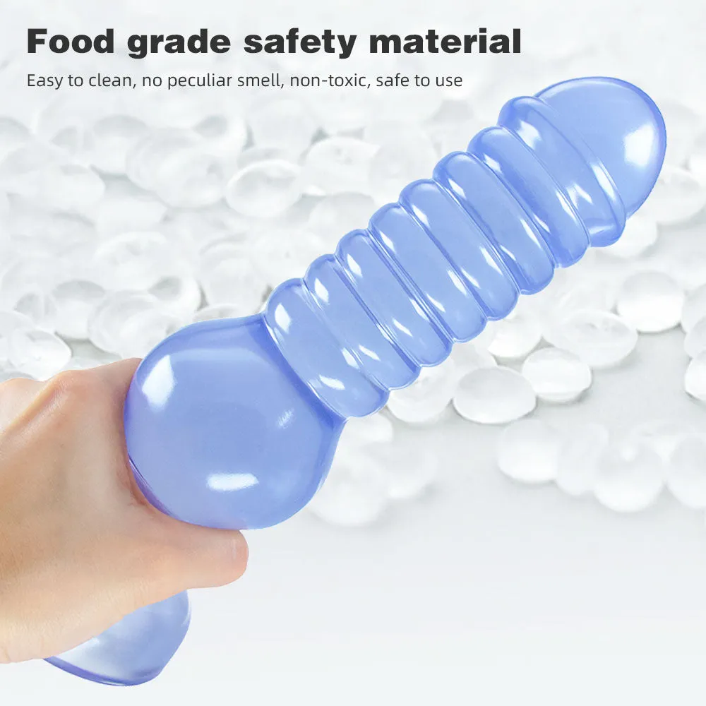 Oversize Big Anal Dildo Butt Plug - Soft Silicone Suction Cup Dildos for Men Women