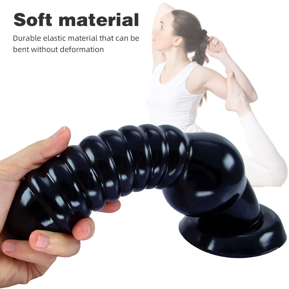 Oversize Big Anal Dildo Butt Plug - Soft Silicone Suction Cup Dildos for Men Women
