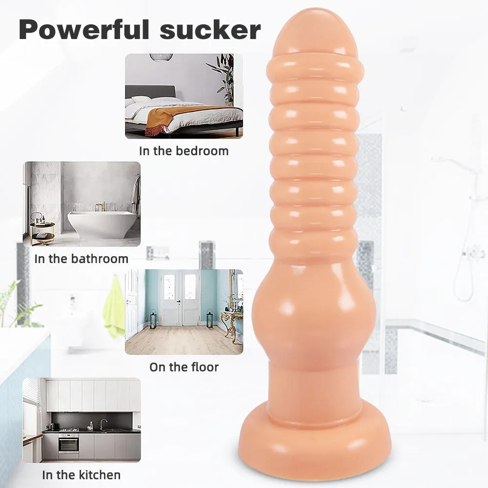 Oversize Big Anal Dildo Butt Plug - Soft Silicone Suction Cup Dildos for Men Women