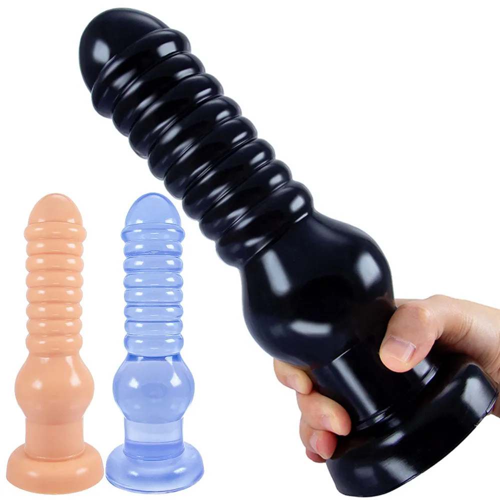 Oversize Big Anal Dildo Butt Plug - Soft Silicone Suction Cup Dildos for Men Women