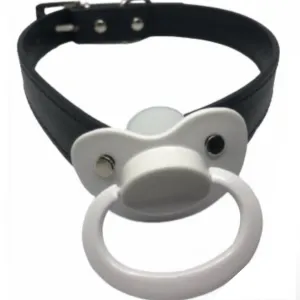 Pacifier Gag ABDL Adult Black & White