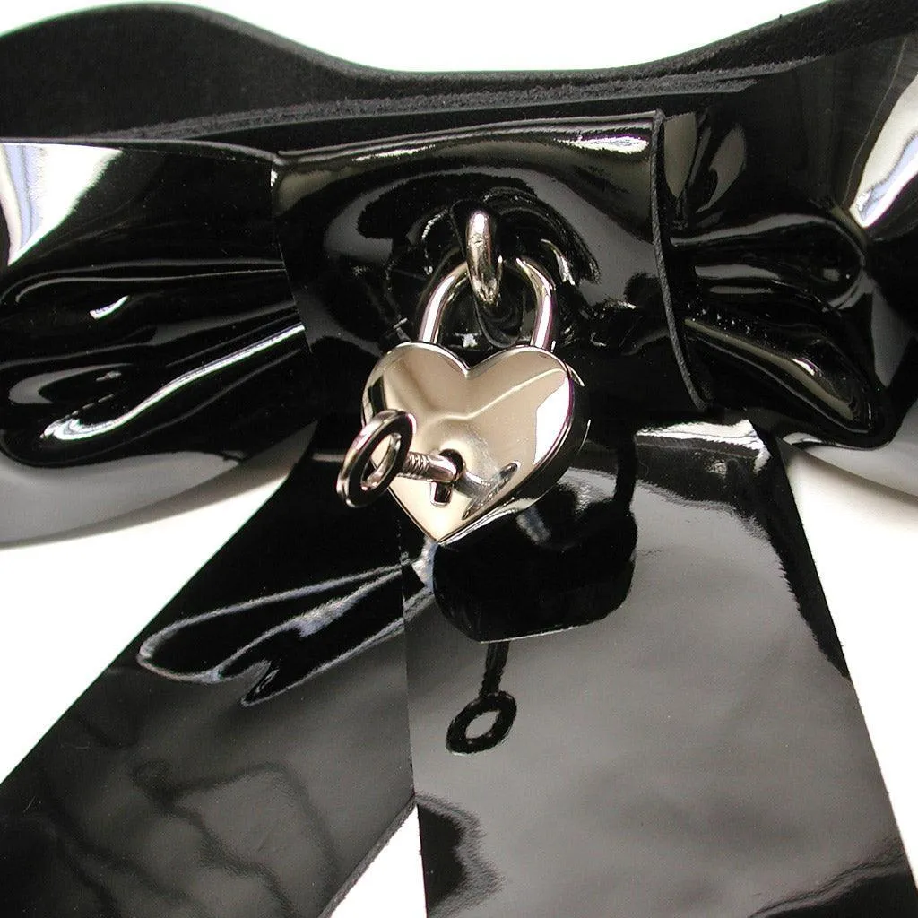 Patent Leather Bow Wrist Restraint