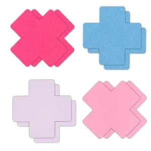 Pretty Pasties Crosses in Pinks and Blues Set of 4