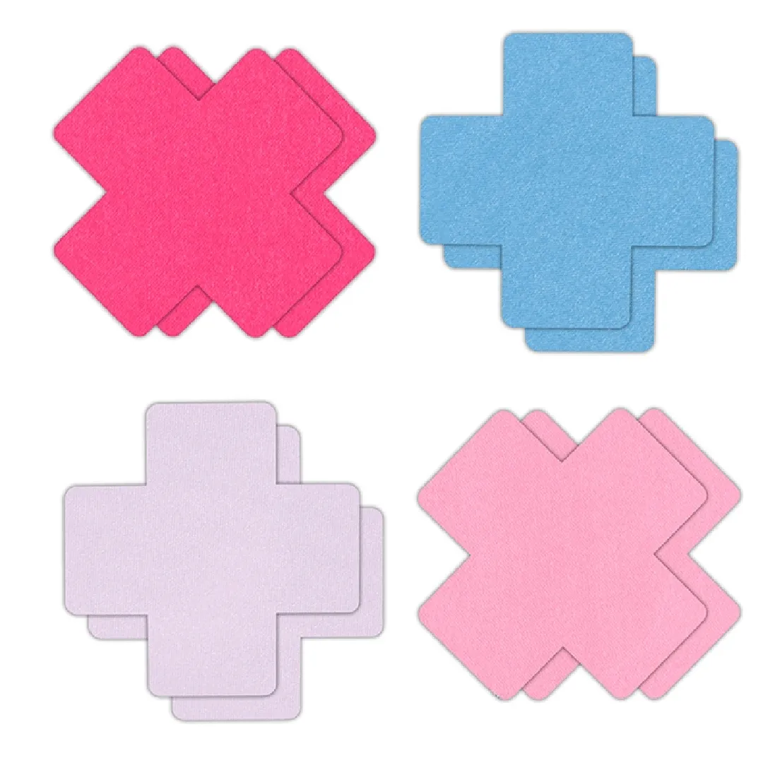 Pretty Pasties Crosses in Pinks and Blues Set of 4