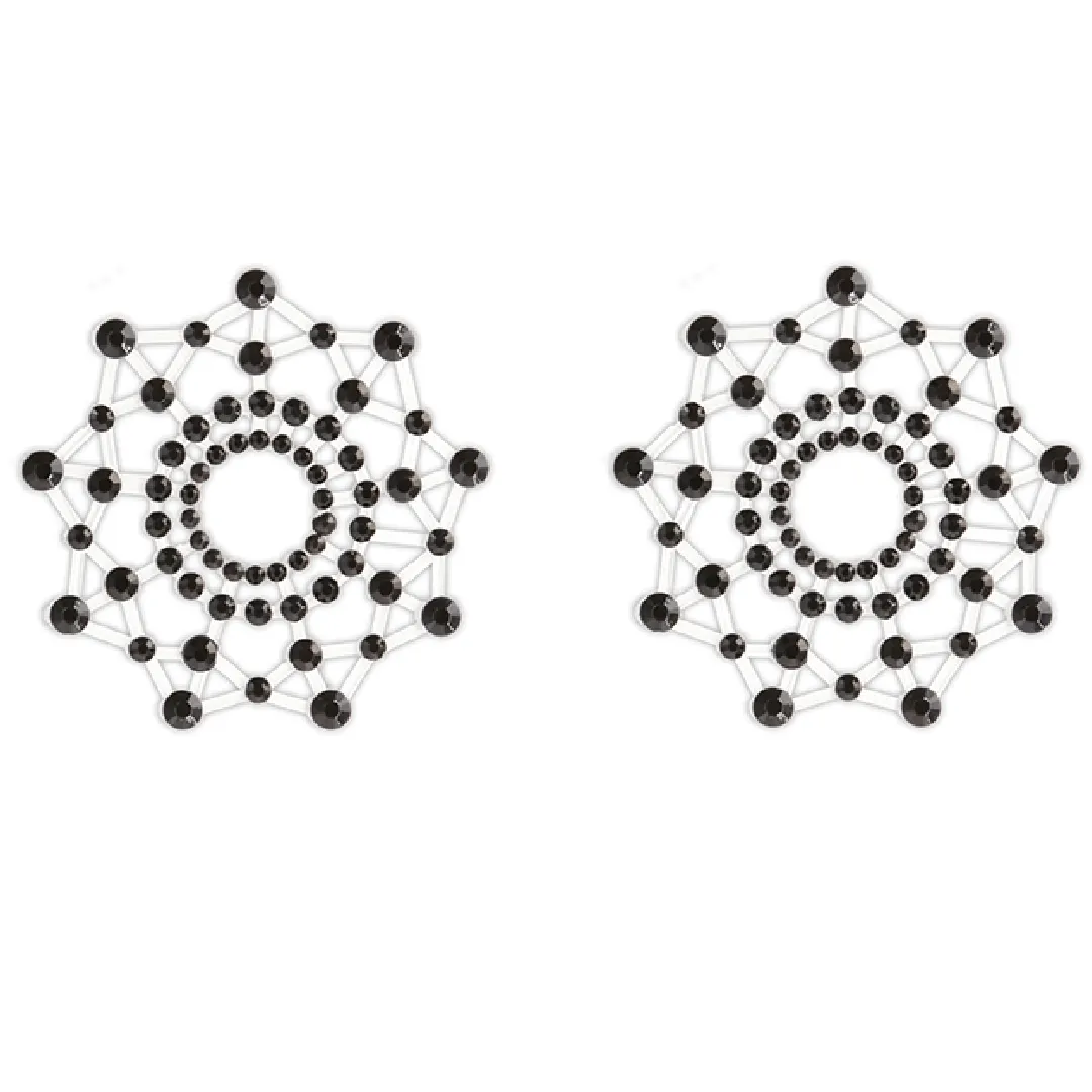 Pretty Pasties Jeweled Charms - Black