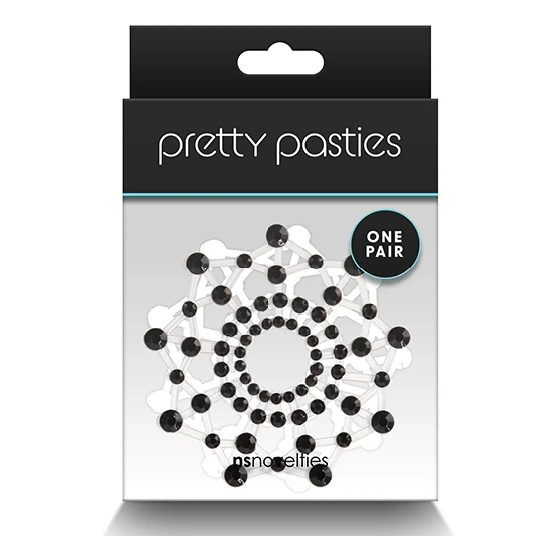 Pretty Pasties Jeweled Charms - Black
