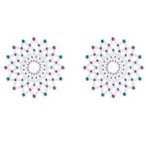 Pretty Pasties Jeweled Charms - Pink and Blue