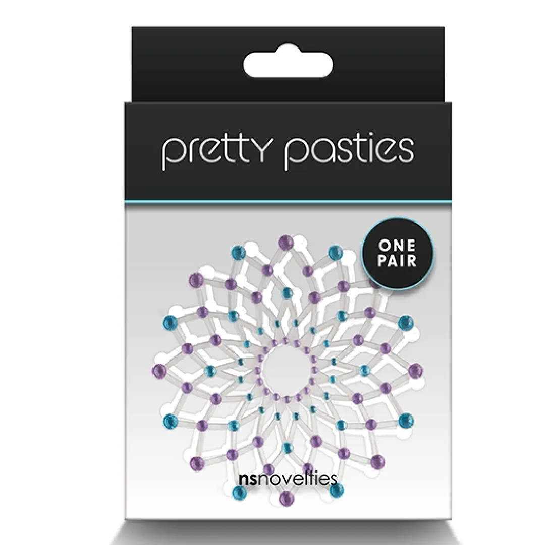 Pretty Pasties Jeweled Charms - Pink and Blue