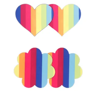Pretty Pasties Rainbow Pride Hearts & Flowers - Set of 2