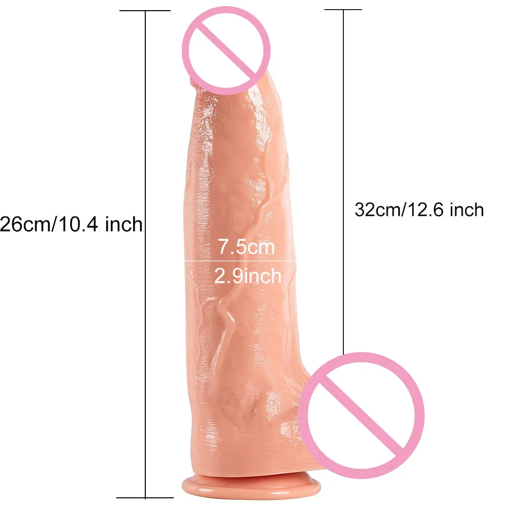 Realistic Black Dildo Butt Plug - Huge Silicone Anal Dildo Suction Cup Sex Toys