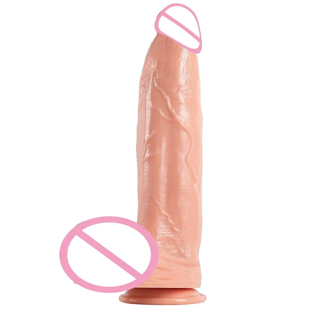 Realistic Black Dildo Butt Plug - Huge Silicone Anal Dildo Suction Cup Sex Toys