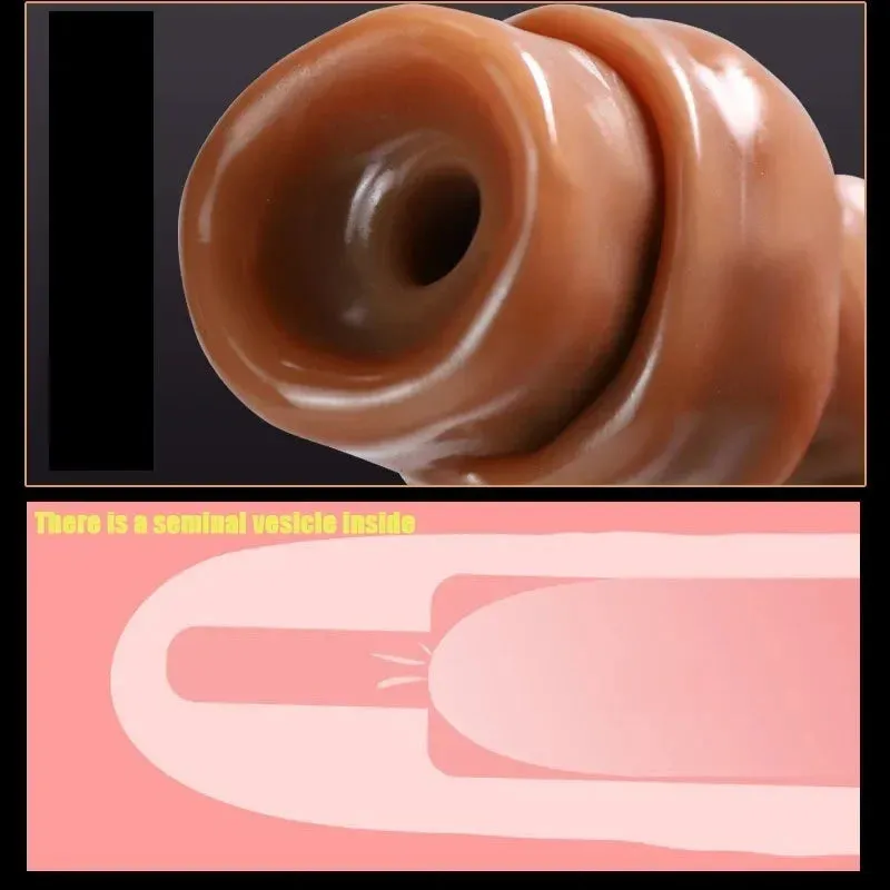 Realistic Dildo Cock Sleeve Male Sex Toys - Condom Penis Extender Vagnia Anal Stimulator