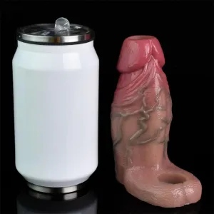 Realistic Girthy Cock Sleeve - Penis Ring Delay Ejaculation Enlarger Sex Toy for Men