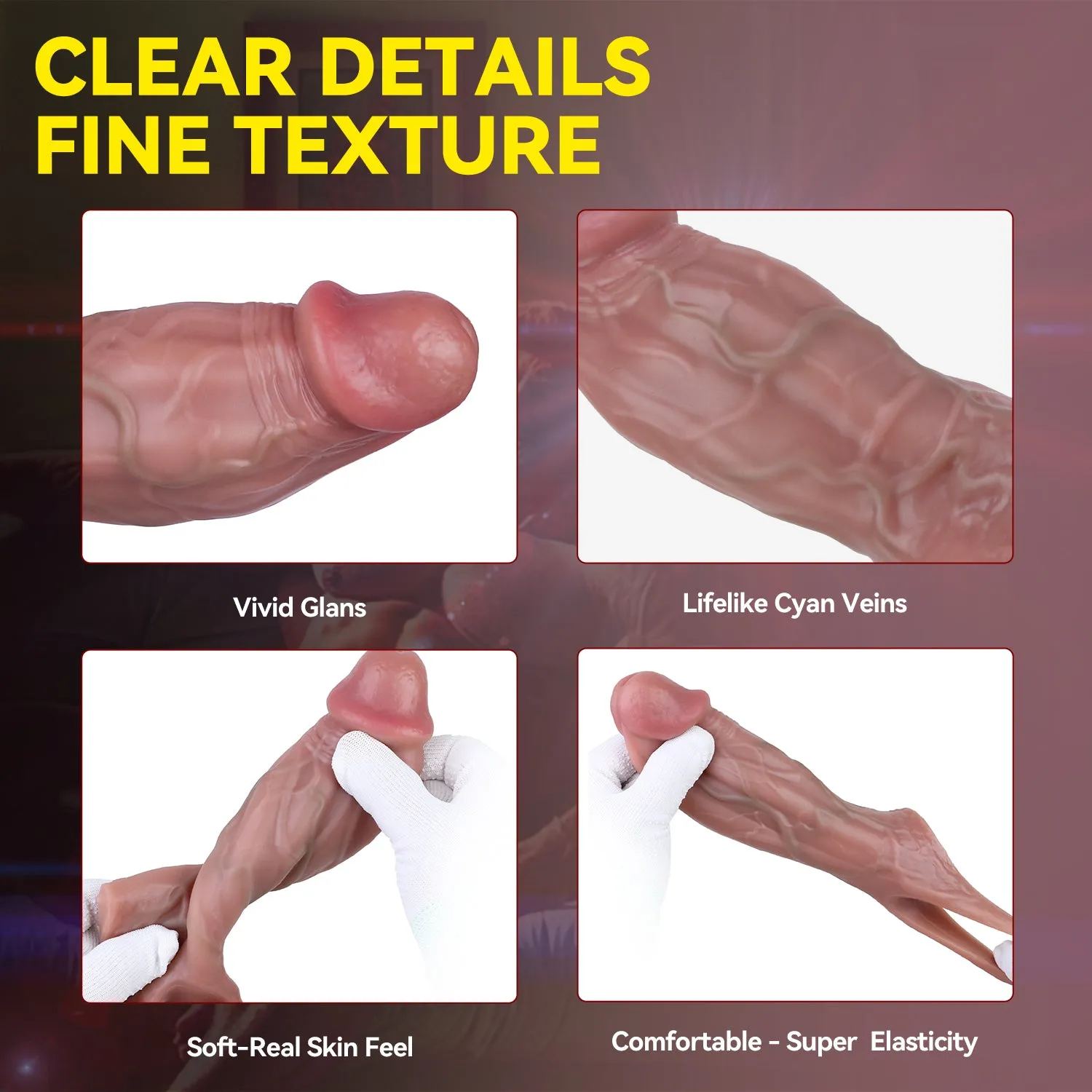 Realistic Penis Sleeve Sex Toys for Men - Stretchy Silicone Cocksleeve Sheath Extender