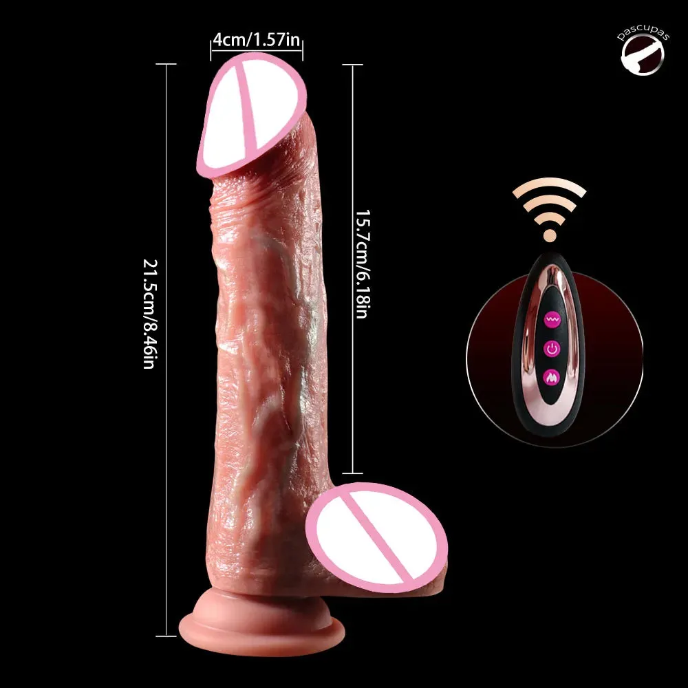 Remote Control Thrusting Dildo Anal Plug - Vibrating Dildo Heat Adult Stroker Sex Toys