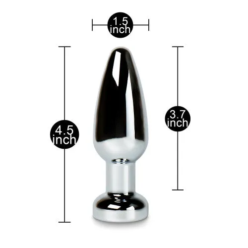 Remote Controlled Metal Vibrating Butt Plug 9.5x3.7 cm