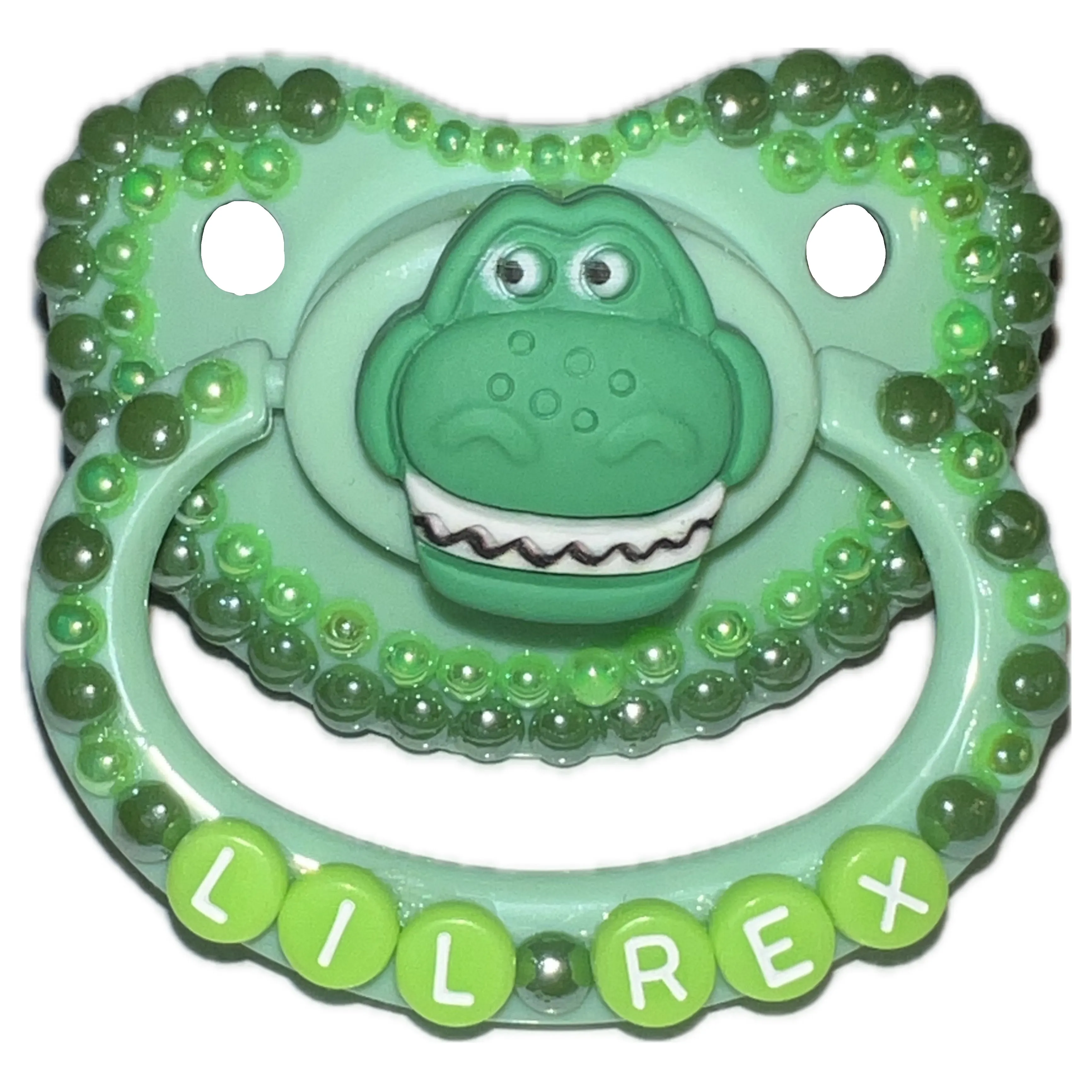 Rex Dino Hand Crafted Deluxe Pacifier