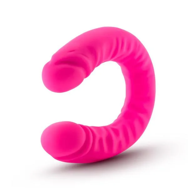 Ruse 18 inch Silicone Slim Double Dildo - Hot Pink