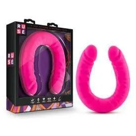 Ruse 18 inch Silicone Slim Double Dildo - Hot Pink