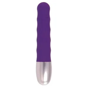 Seven Creations Purple Ribbed Extra Powerful Mini Vibrator