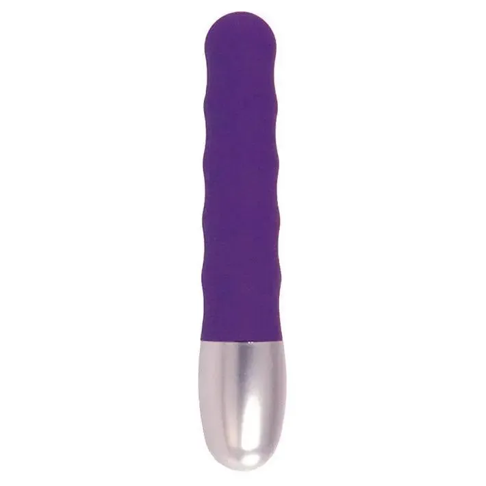 Seven Creations Purple Ribbed Extra Powerful Mini Vibrator