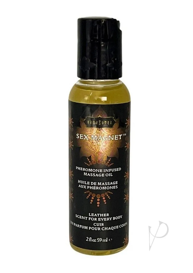 Sex Magnet Massage Oil 2oz Leather
