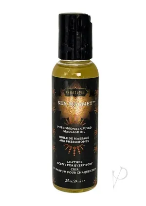 Sex Magnet Massage Oil 2oz Leather