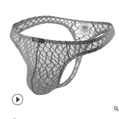 Sexy Sheer Lace Men's Thong T-backB180