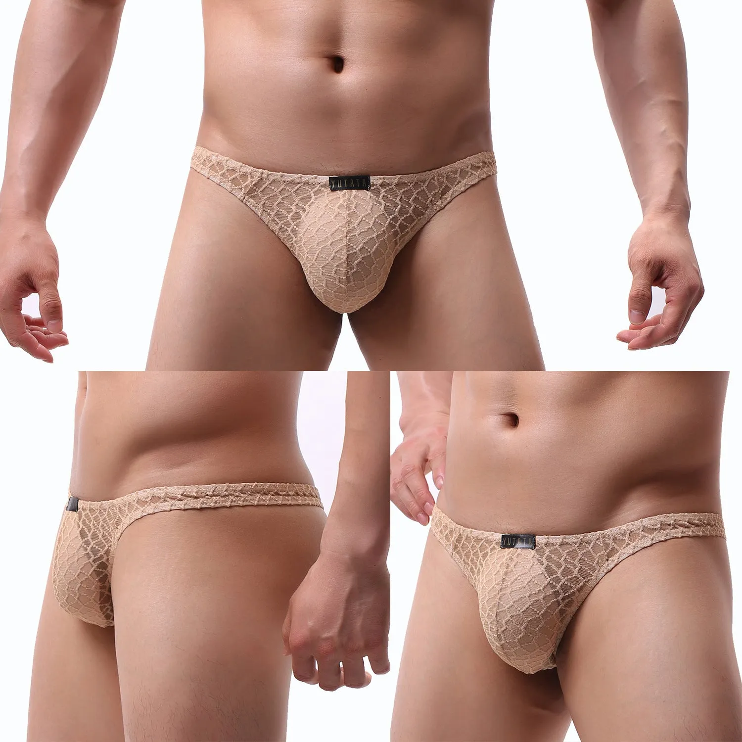 Sexy Sheer Lace Men's Thong T-backB180